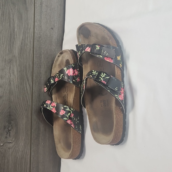 Birkenstock Floral Double Strap Sandals size 41 L10 M8 - Picture 2 of 5